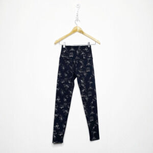 BEYOND YOGA High Waisted Midi Legging Black Silver Dizzy BFF WOMENS S small